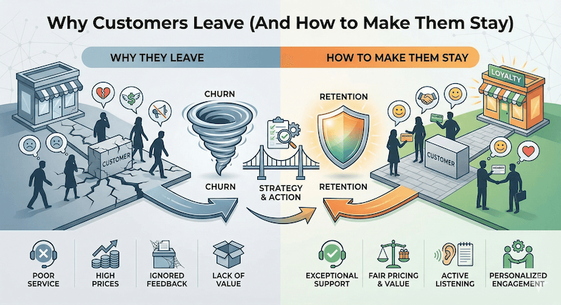 Why Customers Leave (And How to Make Them Stay)